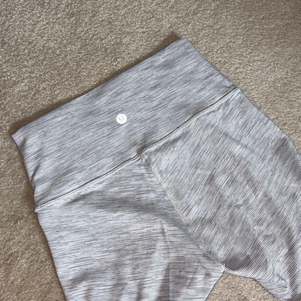 lululemon athletica Gray Striped Leggings